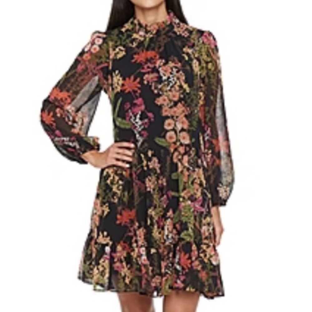 Melonie T Floral Ruffle Dress Size 6 | Whimsigoth‎ Fairycore Sheer Sleeve Dress - Picture 4 of 15